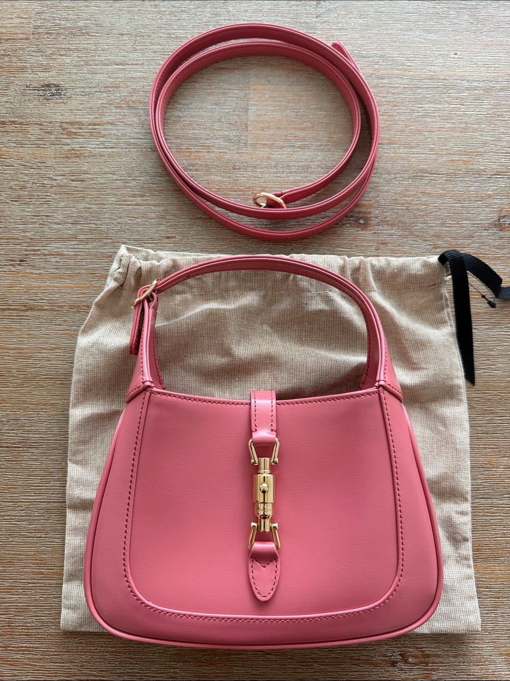 Gucci Pink Leather Mini Jackie Bag
